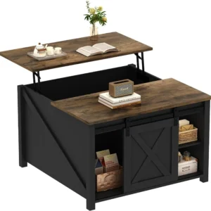 31" Lift Top Coffee Table with Storage, armhouse Coffee Table