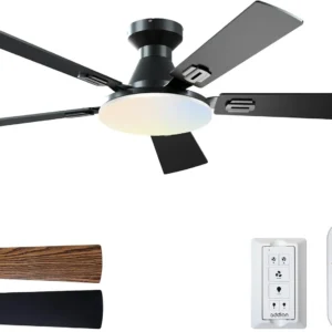 Ceiling Fans with Lights, 52 inch Flush Mount Ceiling fan with Remote Control